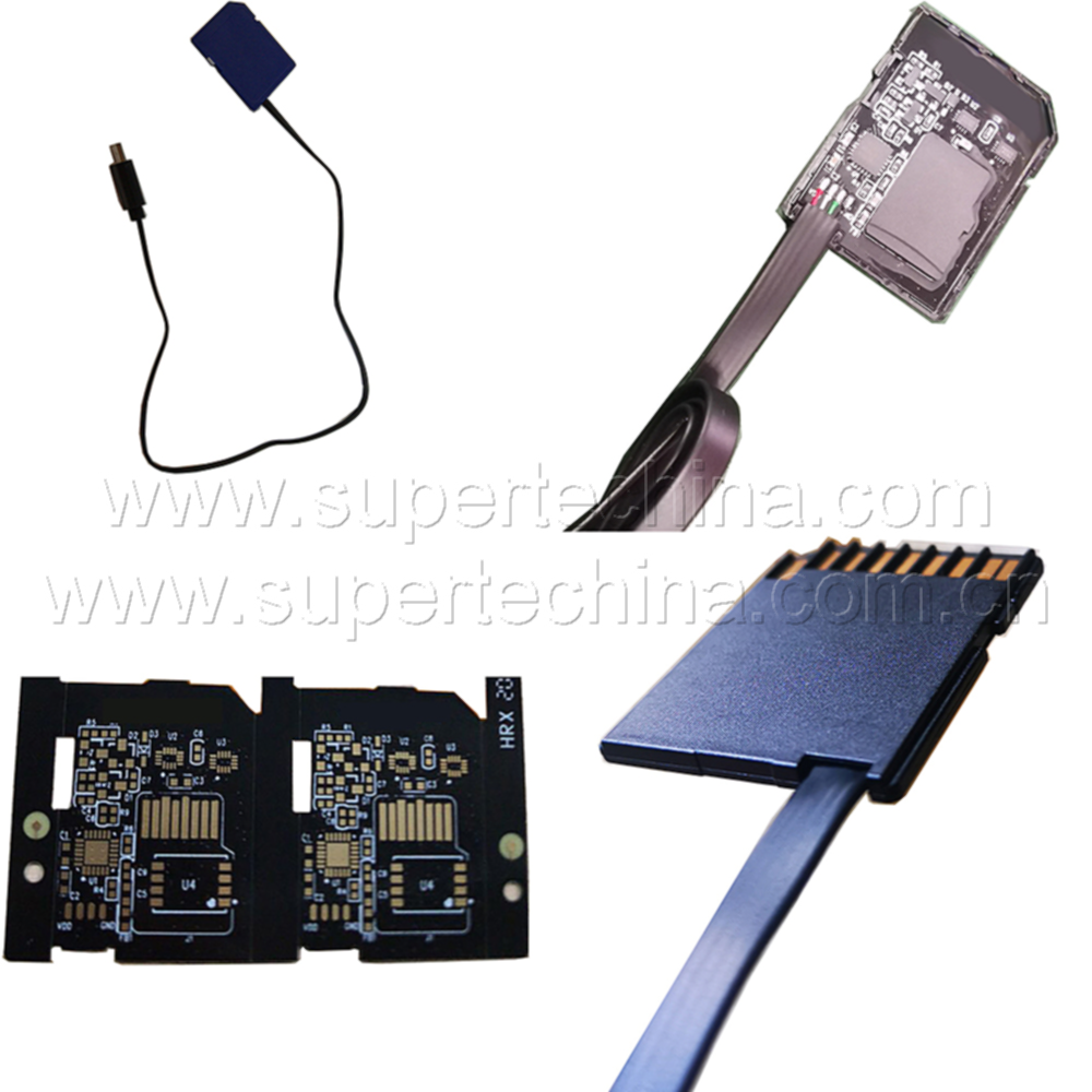 定制工业级带超薄电缆与mini USB/Micro USB/USB/USB type C 接口 SD卡 (S1A-1203D)